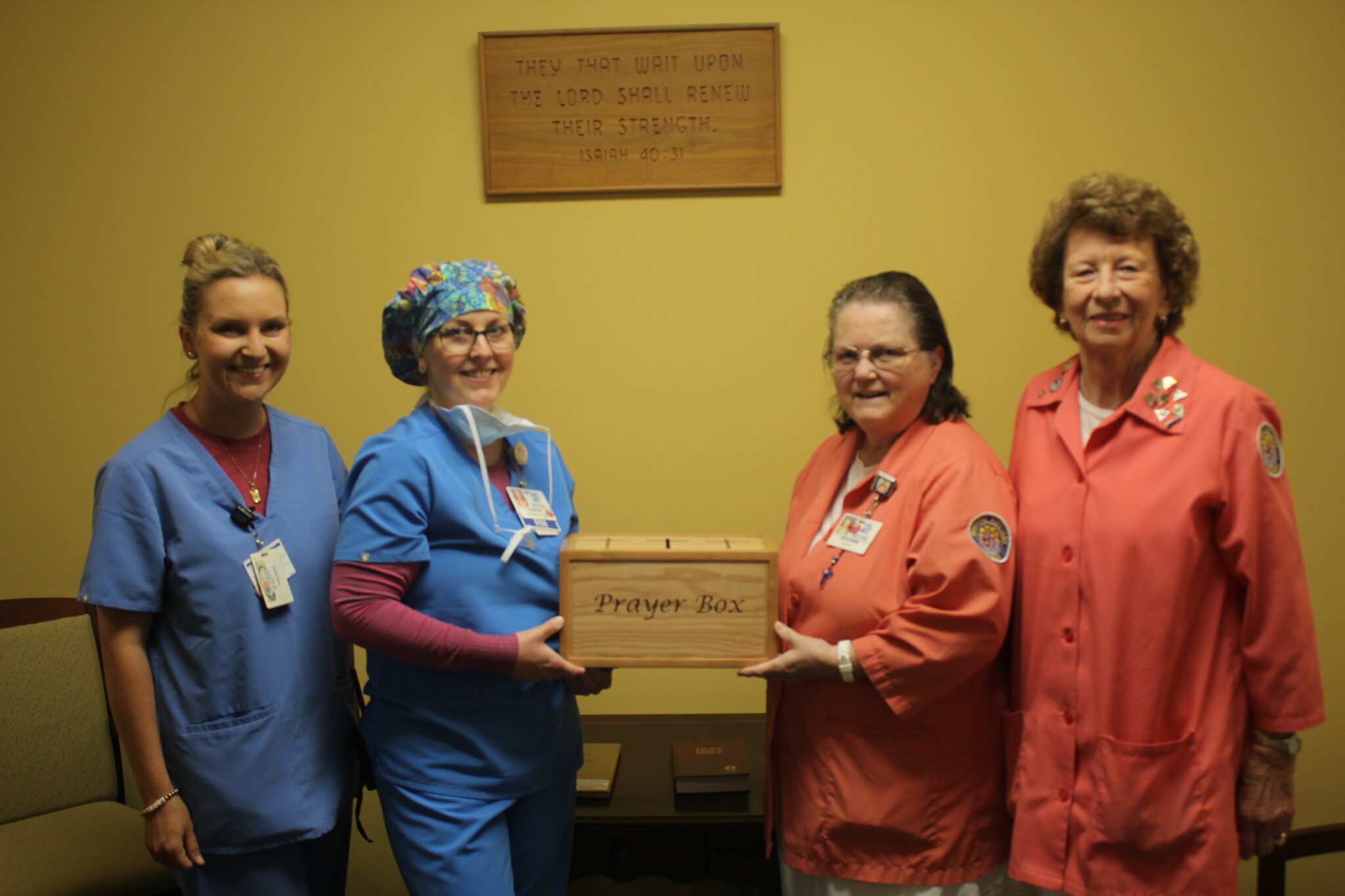 Hcmc Volunteer Auxiliary Purchases Prayer Box For Chapel Hcmc Henry